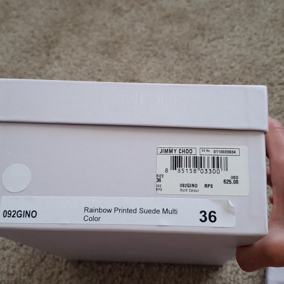 Jimmy Choo RARE Rainbow suede heels sz 6/36 - Picture 9 of 11